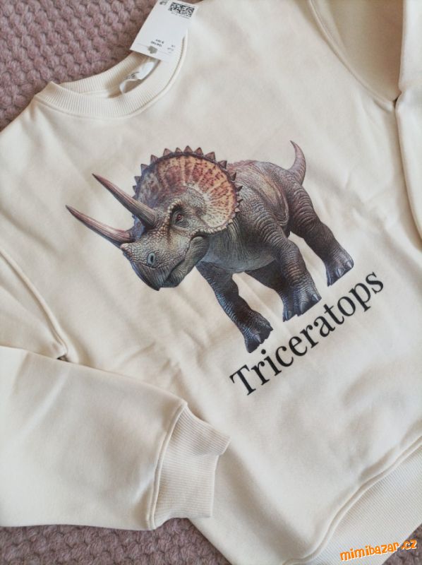 **Chlapecká mikina s dinosaurem H&M*vel.134/140**