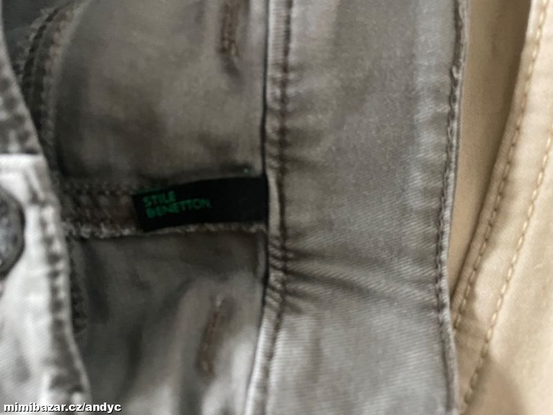 Benetton 2x kalhoty plátěné vel 36