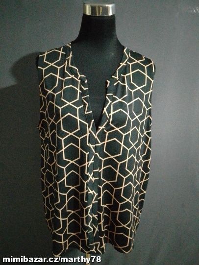 *** KRÁSNÝ DÁMSKÝ VZOROVANÝ TOPÍK, VEL.XXL ***