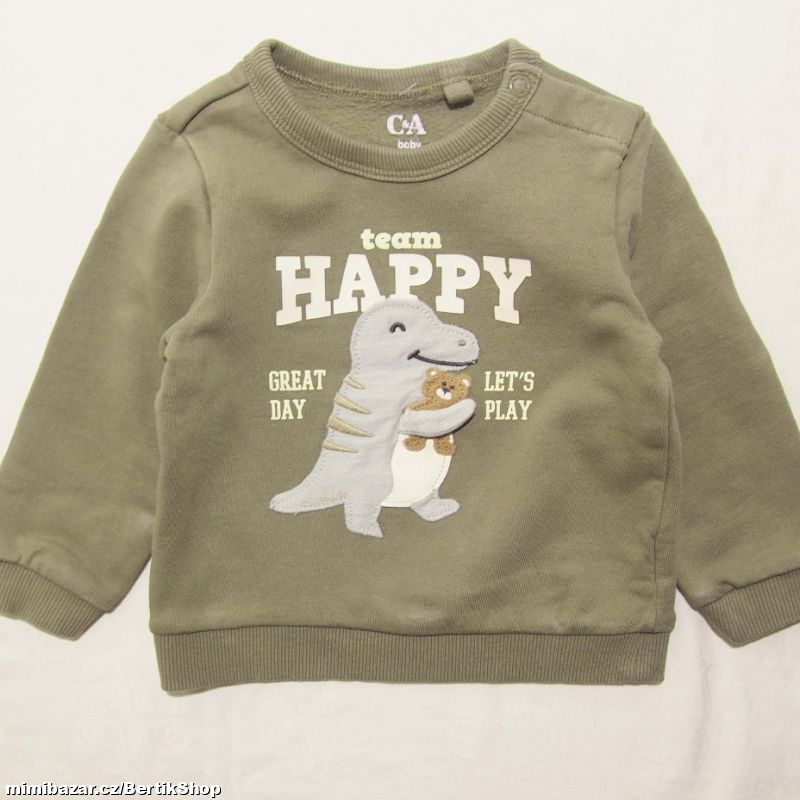 B551. Khaki mikina s dinem