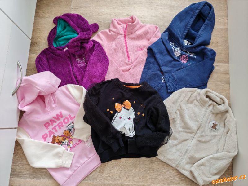 6x dívčí mikina, vel. 104-116