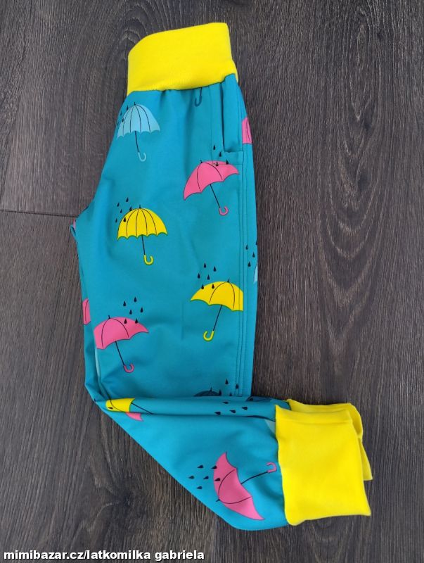 Softshellové kalhoty 92/98 ručně šité