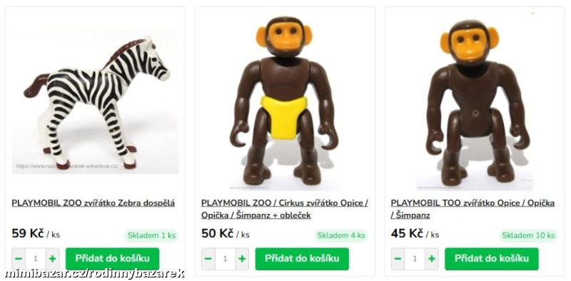 PLAYMOBIL ZOO zvířátko Zebra Opička