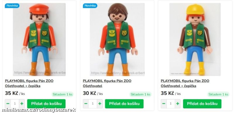 PLAYMOBIL figurka Muž / Pán ZOO ošetřovatel čepice