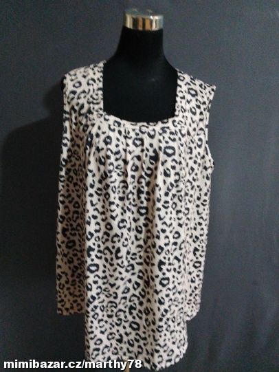 *** KRÁSNÝ DÁMSKÝ VZOROVANÝ TOPÍK, VEL.XXL ***