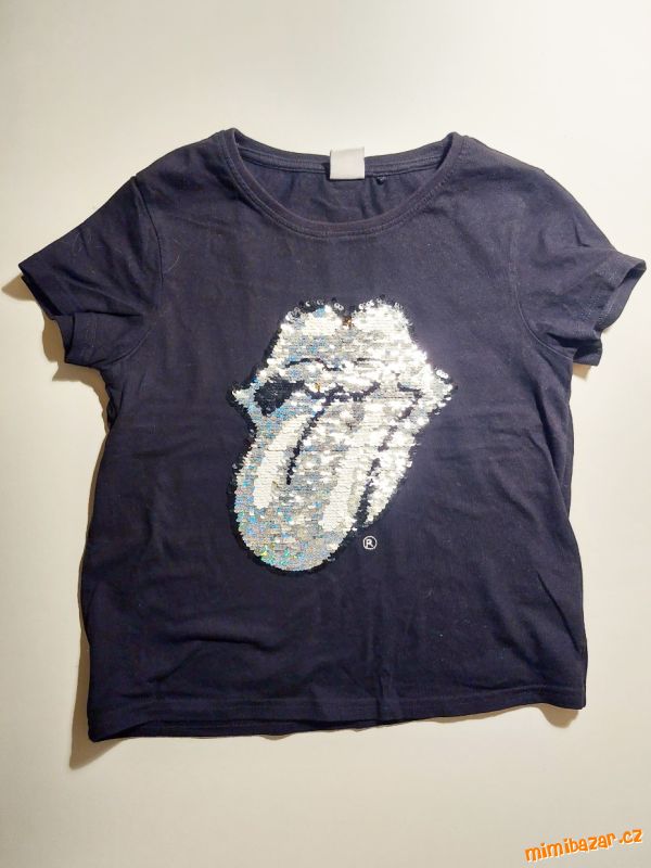 Tričko s krátkým rukávem, s překlápěcími flitry