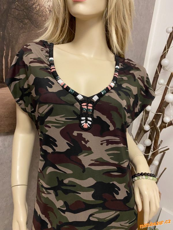 Maskáčové šaty GeIsha vel 42/XL
