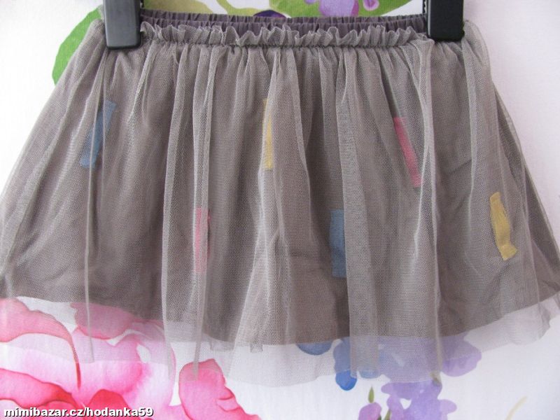 Hezká tylová šedá sukně ZARA BABY