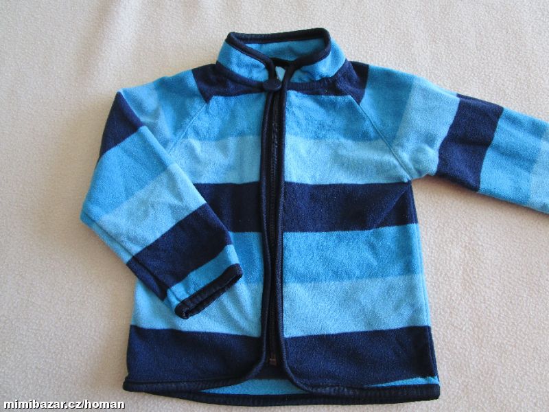 Pěkná flaušová mikina Tchibo, vel. 86/92