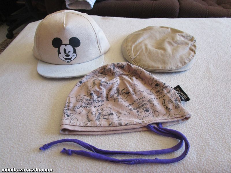 2x nová kšiltovka + bavl. čepice, Disney