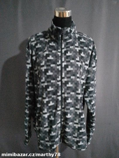 *** KRÁSNÁ FLAUŠOVÁ MIKINA, UNISEX, VEL.XL ***