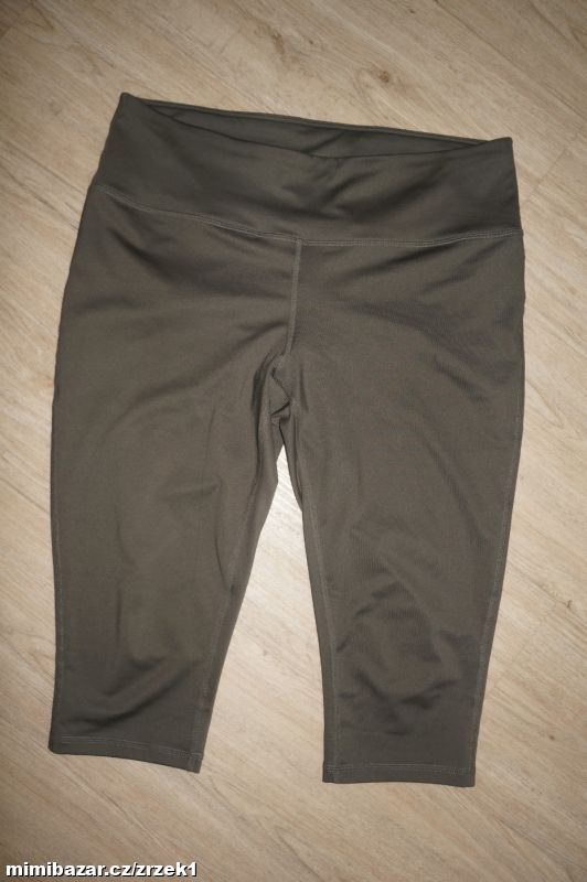 TCHIBO nádherné 3/4 khaki legíny vel.L