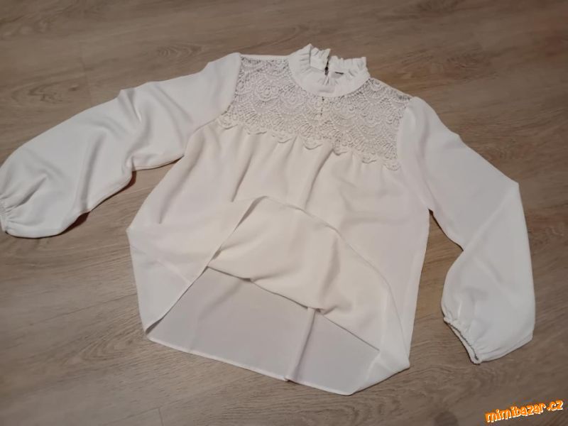BÍLÁ HALENKA S KRAJKOU - Vel.XL