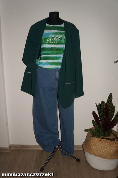 Bonprix nádherné zelené sako vel.54/XXXL
