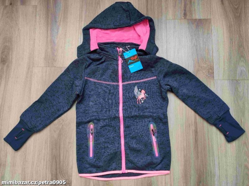 Dívčí teplá outdoor mikina 134, 140, 146, 152, 158, 164