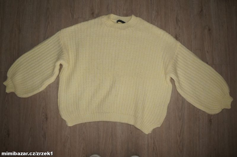 Trendyol super žlutý pletený svetr vel.L