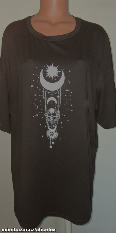 m3 Černé triko s bílým potiskem