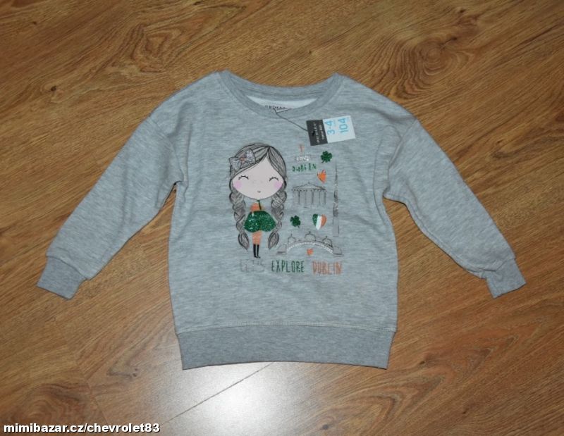 Šedá mikina Primark-104