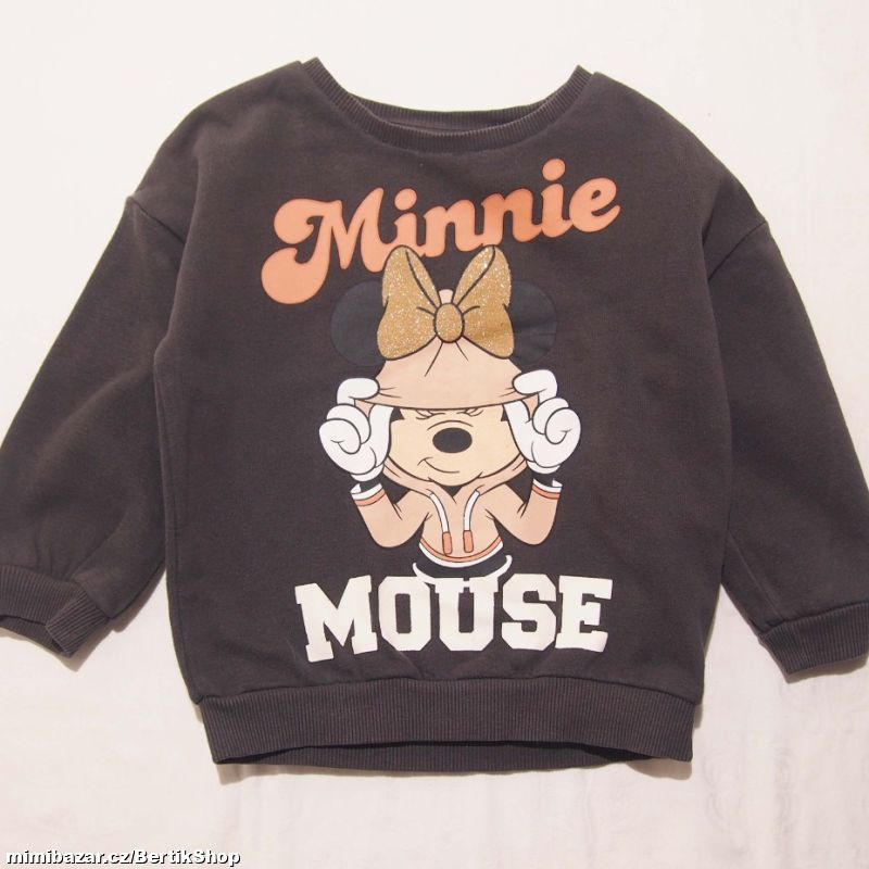 D418. Šedá mikina s Minnie
