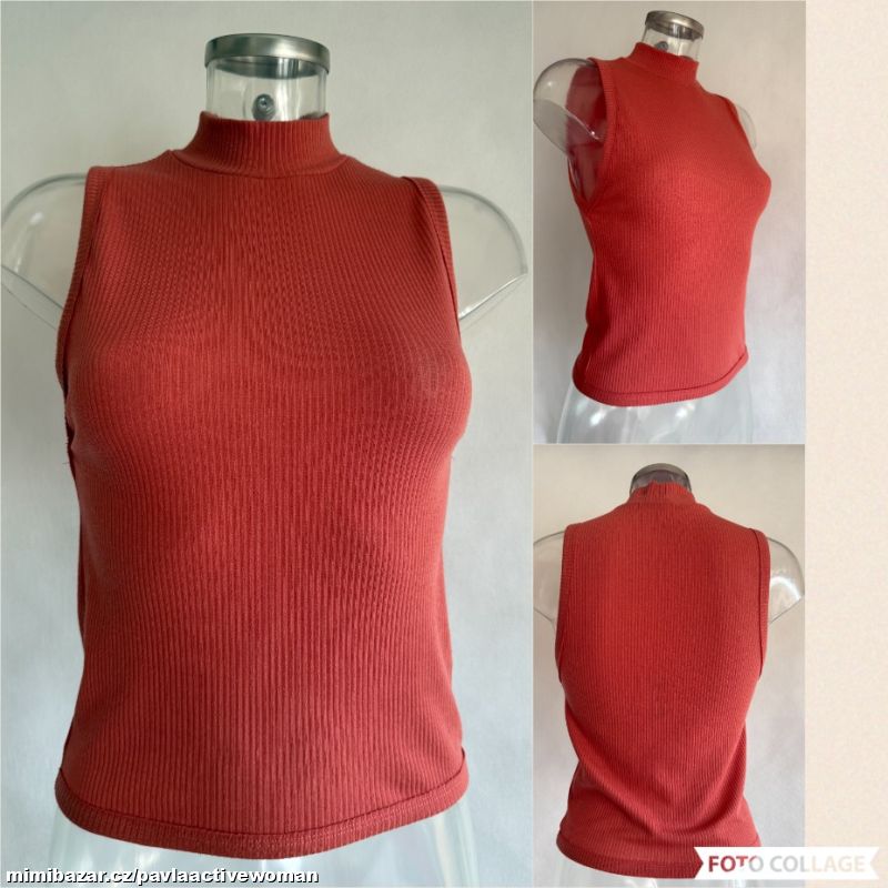 Č.3597 PRUŽNÝ TRENDY CROP TOP NOVÉ v.M