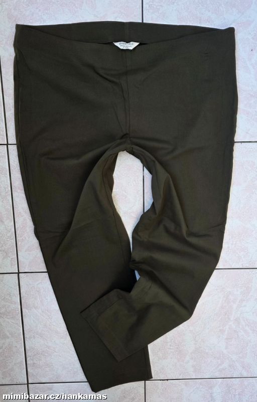 Khaki 7/8 kalhoty TCHIBO-50