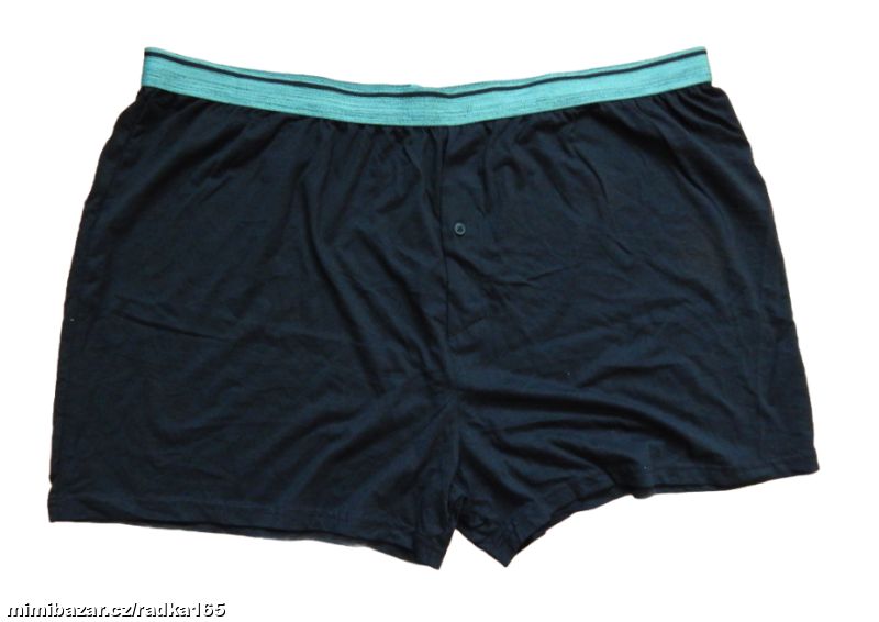 Černé trenýrky se zelenou gumou vel.4XL
