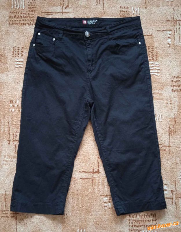 Dámské letní capri 3/4 kalhoty černé M 38