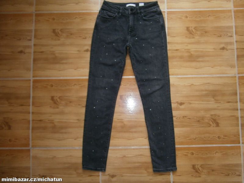 Šedé rifle s kamínky značky TOMMY HILFIGER, W28 L30