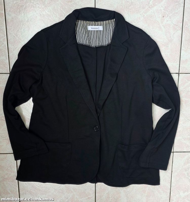 Černé pružné jarní sáčko YESSICA-46(XL)