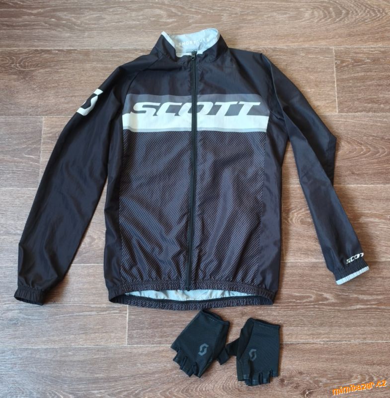 Dětská cyklistická bunda Scott vel. L/152 + rukavice