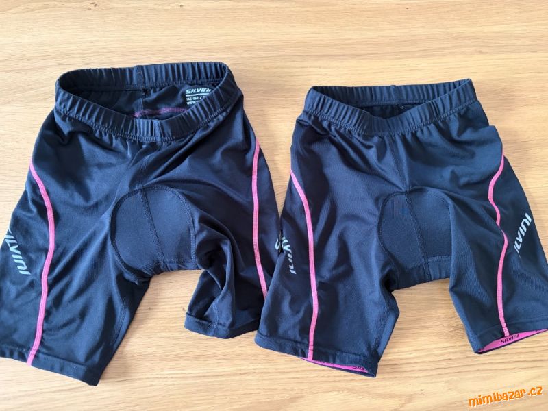 2x Cyklistické kraťasy Silvini, vel. 146/152