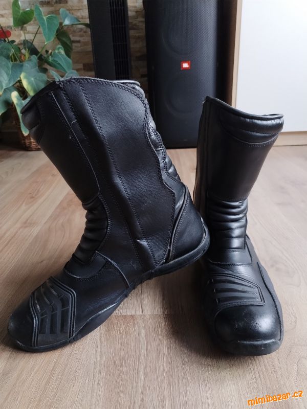 Pánské kožené MOTO boty na motorku vel 45/46 TOP