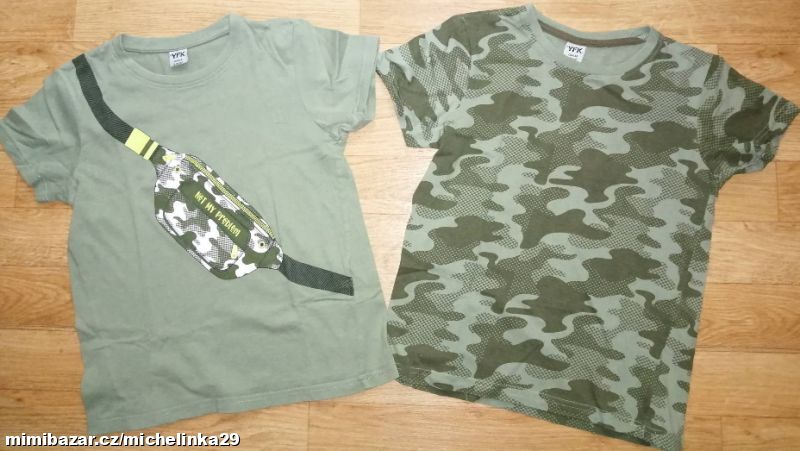 2x chlapecké maskáčové tričko