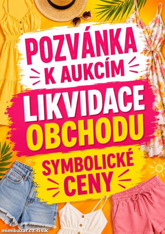 AUKCE ZA HUBIČKU - VÝPRODEJ OBCHODU
