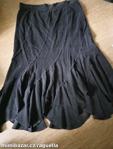 PŘEKRÁSNÁÁ LUXUSNÍ HNĚDÁ SPLÝVAVÁ SUKNĚ XL 46-48