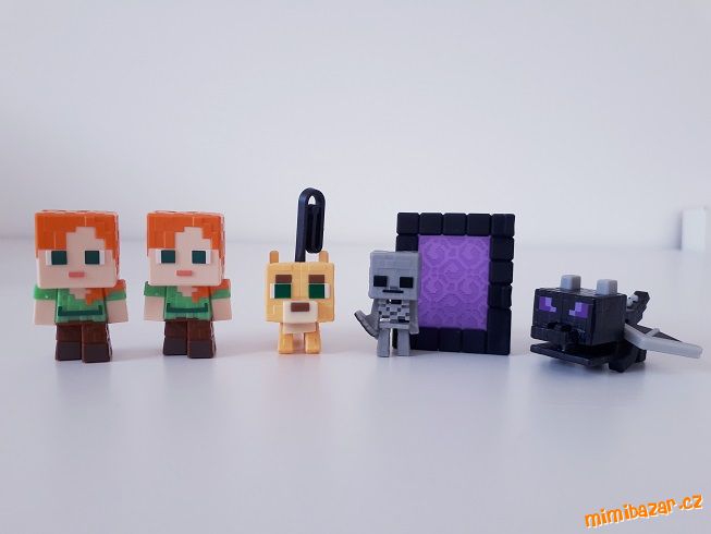 MINECRAFT FIGURKY KINDER • ALEX • OCELOT • DRAK