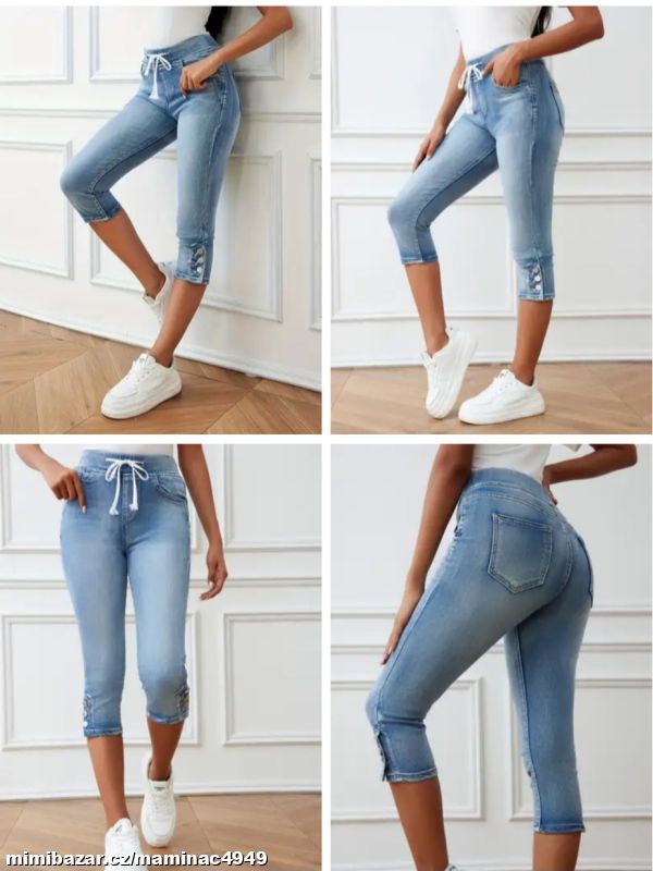 Prodám dámské nové capri 3/4 jeansy v.L/XL