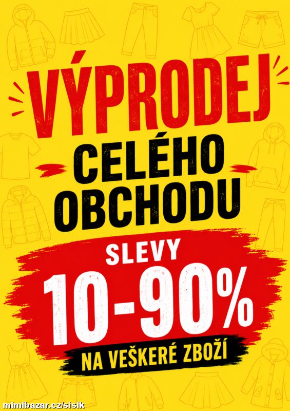 výprodej celého obchůdku