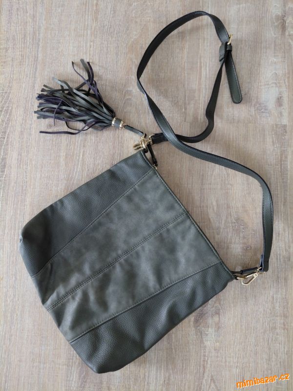 KHAKI ZELENÁ KABELKA - LISTONOŠKA