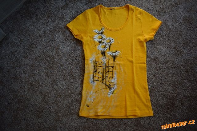 Ručně malované triko, tričko xs, s/34, 36