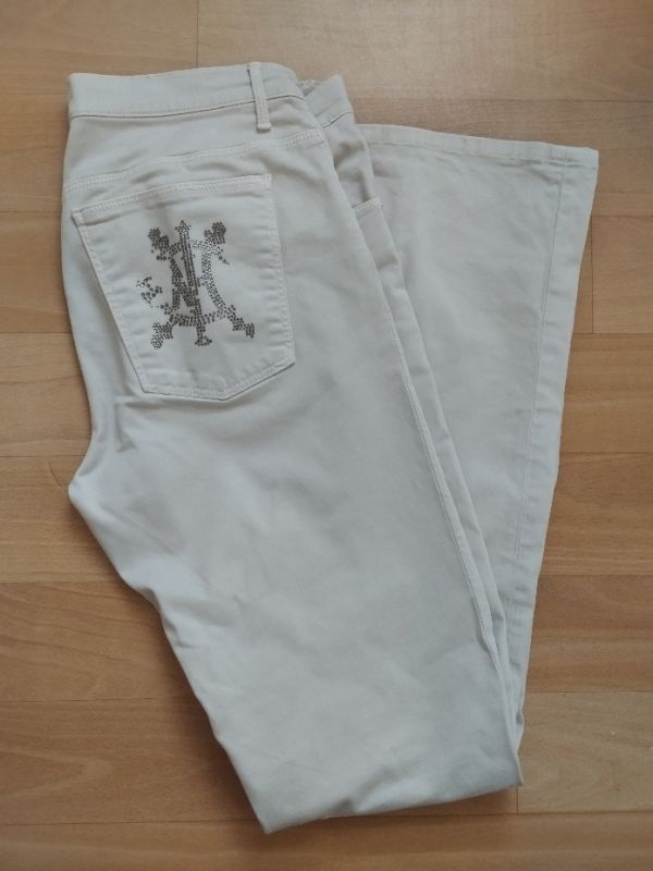 Smetanové kalhoty Gant boot cut
