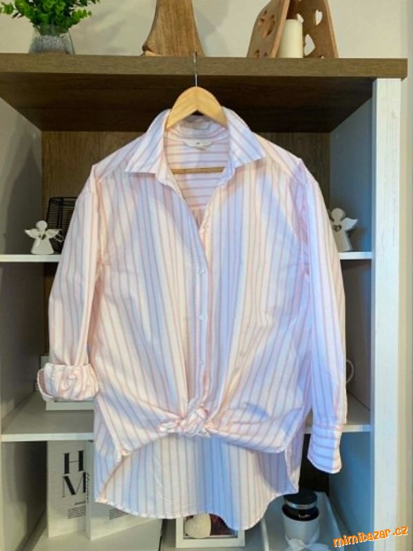 Dámská * oversize* košile s proužkem H&M