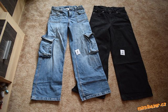 Wide leg jeans, džíny, rifle 158/xs/34 Y.F.K. H&M