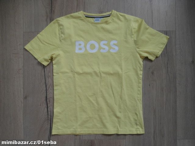 Pěkné žluté triko BOSS vel.164 !!!!!!!!