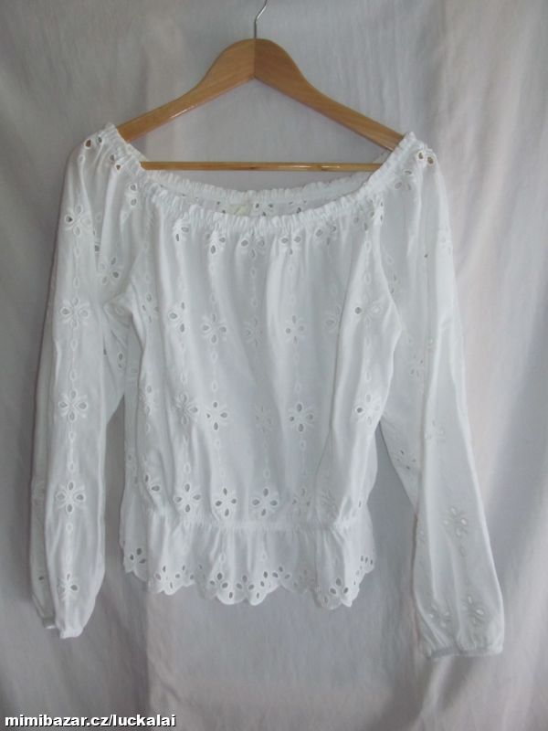 Bílá halenka, top, tričko, blůza madeira H&M