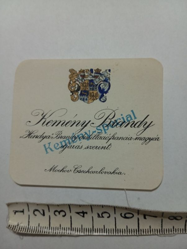 Retro etiketa., Kamény speciál Brandy