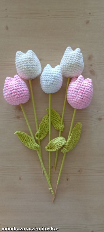 Háčkované tulipány