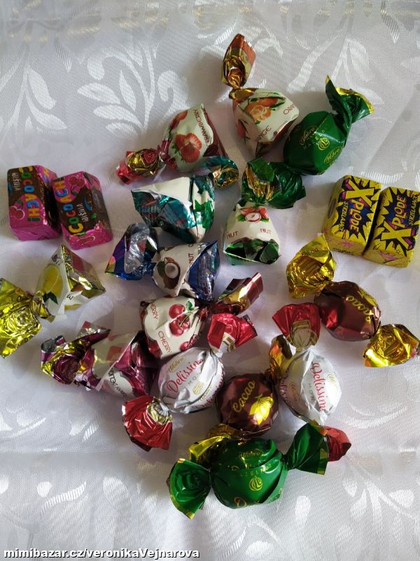 Čoko bonbóny mix 500g kornoutek pytlíček