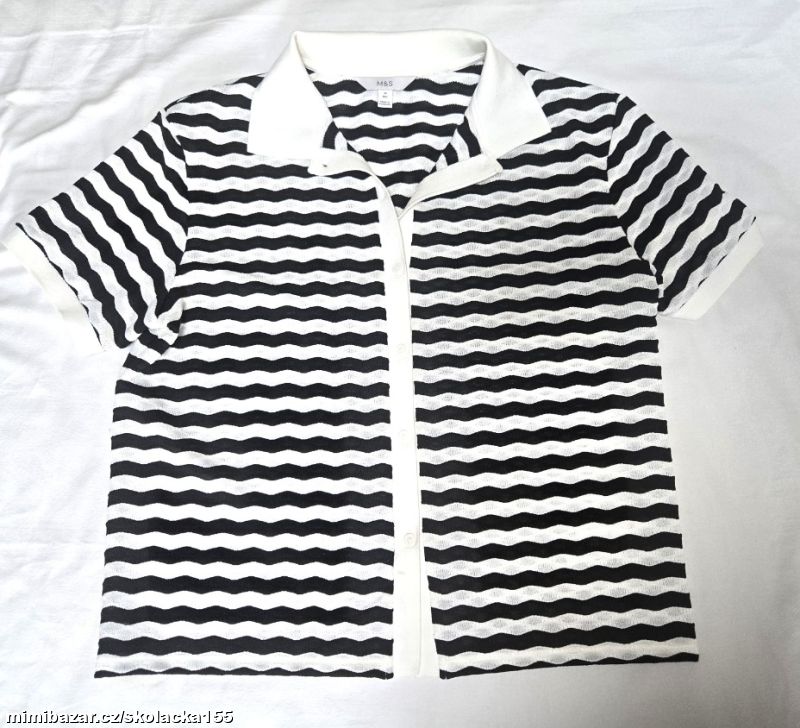 Letní topík černobílý MARKS&SPENCER, v.44