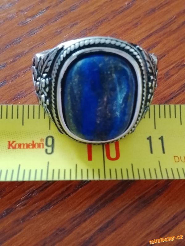 Dámský prsten chirurgická ocel kámen lápis lazuli